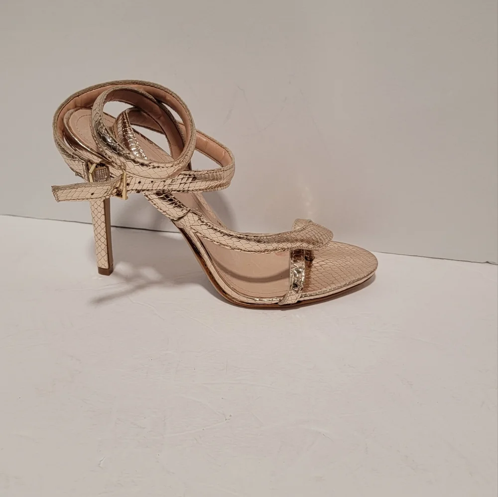 Schutz Women's courtney high metalic sn platina sandals size 9.5B.  New - Picture 7 of 12